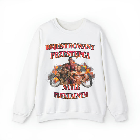 Bluza Crewneck "Rejestrowany Przestępca Na Tle Flexualnym"